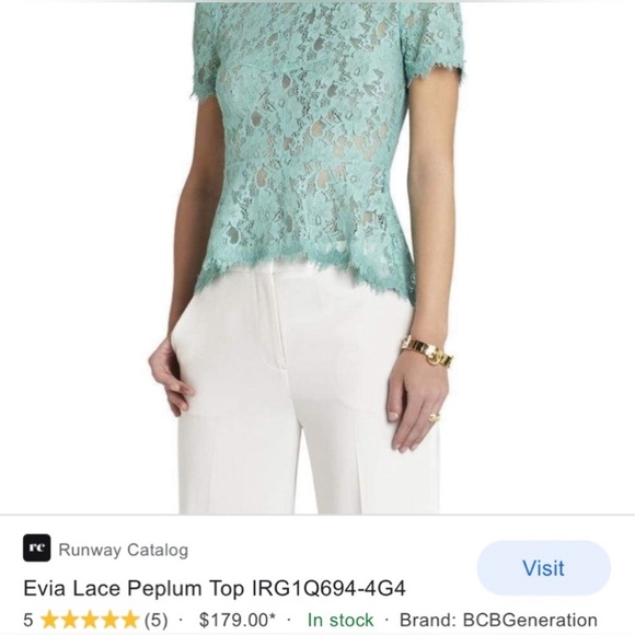 COPY - (2) BCBGMaxAZRIA “Evia” lace, peplum, unlined, short sleeves (1.) Med (2… - Picture 13 of 16